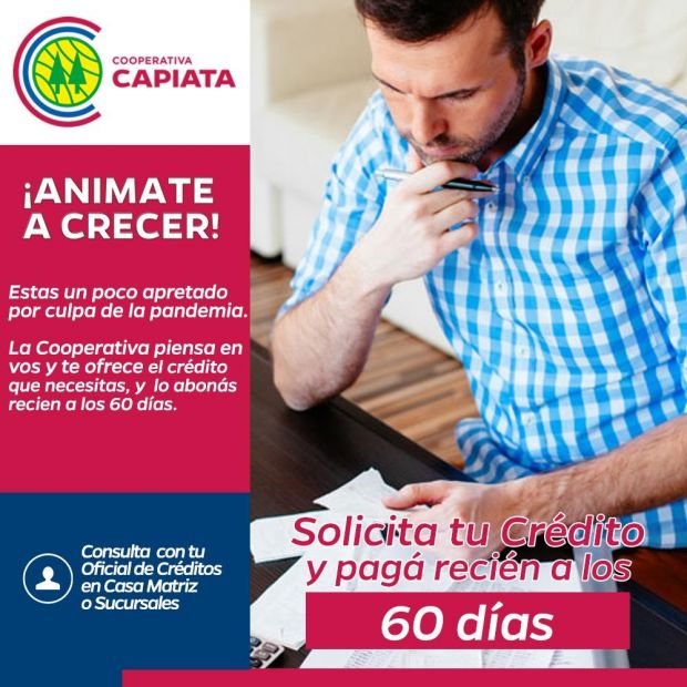 SOLICITA TU CREDITO Y PAGA RECIEN A LOS 60 DIAS!!!